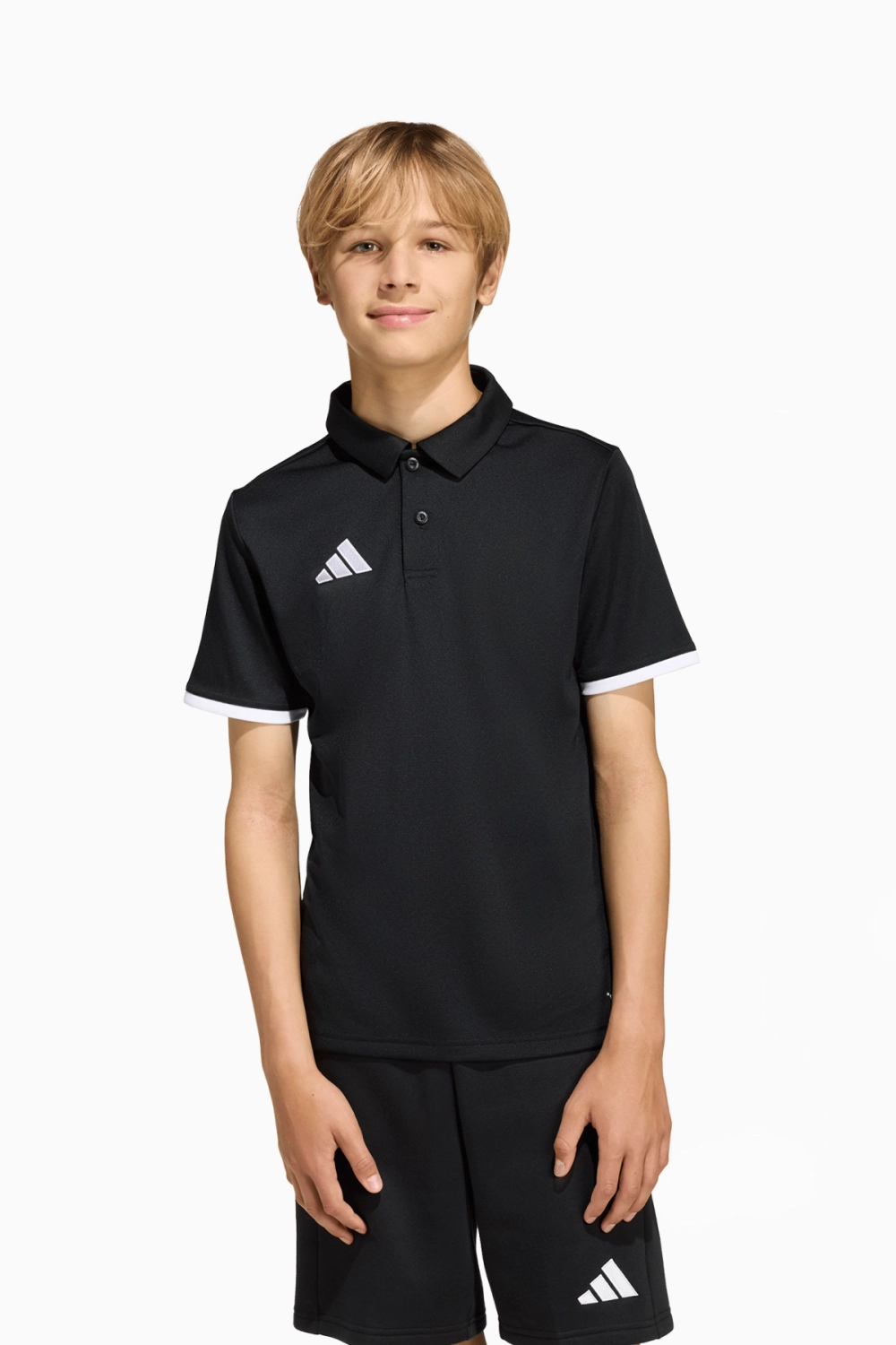 Футболка adidas Entrada 26 Polo Junior - черный