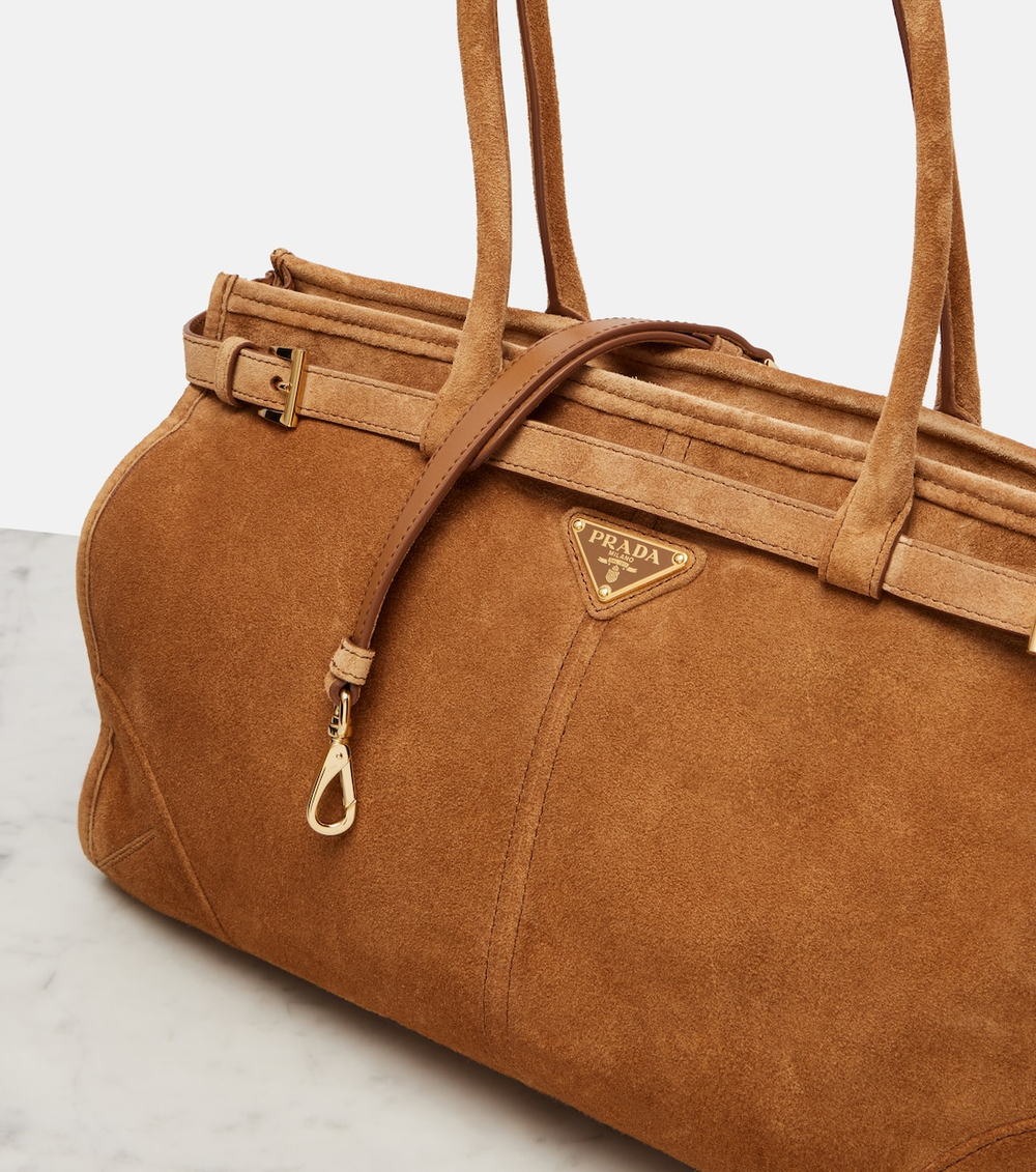 Сумка Prada Bonnie Large Suede Tote "Brown"