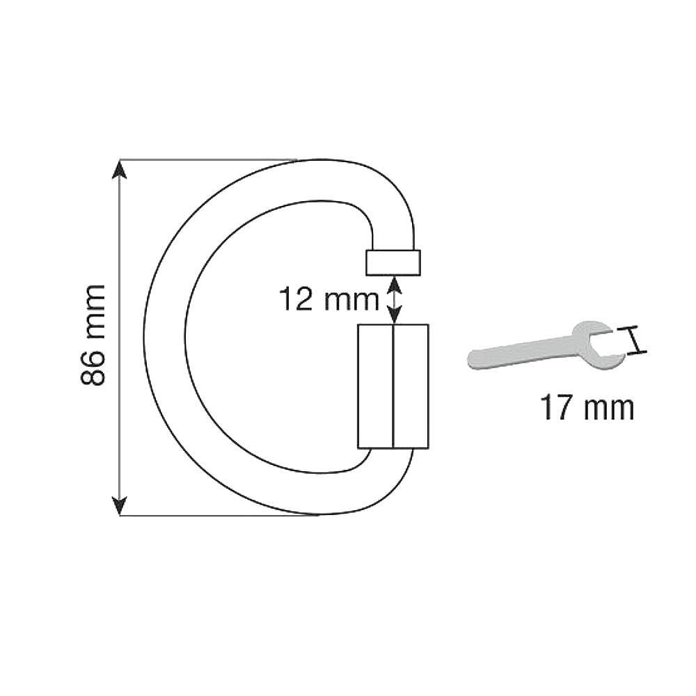 Соединительный элемент D SHAPE QUINK LINK 10 mm zinc plated (Camp)