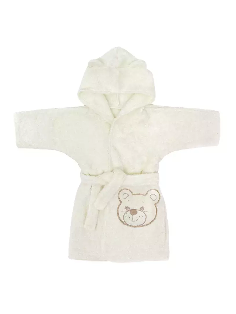 М3/2 Халат с капюшоном "Мишка" молочный