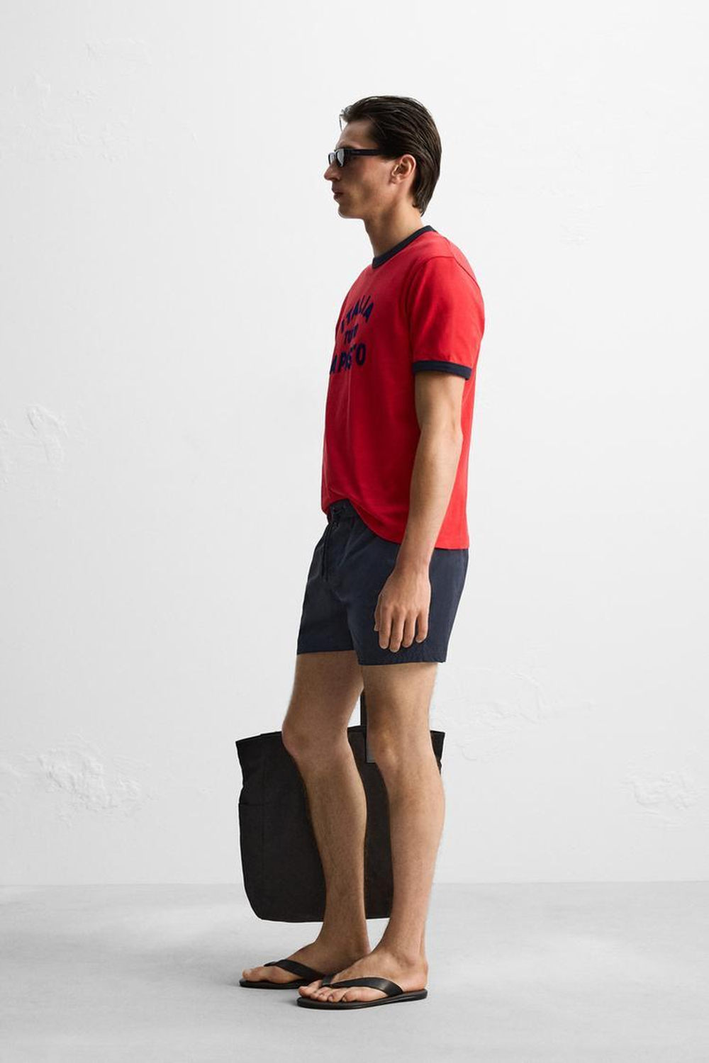 ZARA ПЛАВКИ ИЗ ВЫСОКОТЕХНОЛОГИЧНОЙ ТКАНИ, МОРСКОЙ СИНИЙ