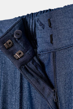 ZARA ШИРОКИЕ БРЮКИ С ЗАЩИПАМИ, ИНДИГО