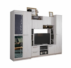 Стенка в гостиную Флора, ясень белый