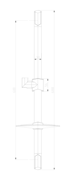 Стойка для душа Lemark LM8066C с мыльницей