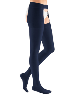 Чулок правый лечебный компрессионный mediven plus , II класс компрессии, стандартная длина, с застежкой на талии, закрытый носок для размеров с 36 по 43