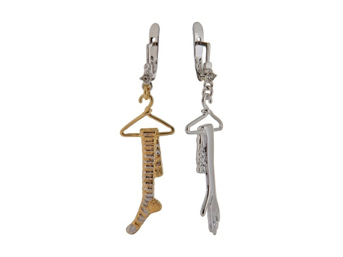 "Гант" серьги в смешанном покрытии из коллекции "Волшебная сказка" от Jenavi