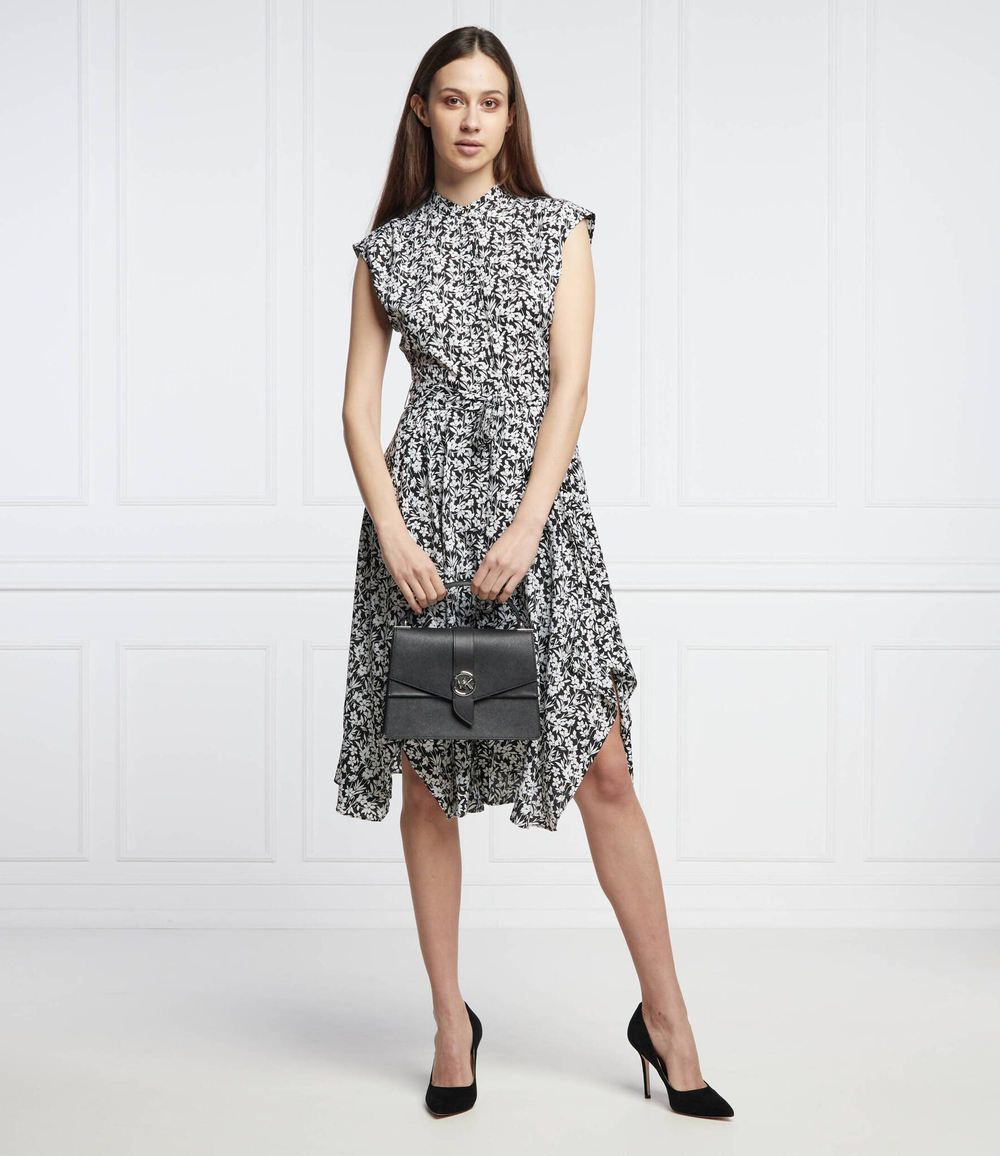 кожаная сумка-трапеция greenwich Michael Kors - черный(30H1SGRS2L)