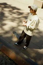 Брюки Magamaev Canvas tube tie dye черные