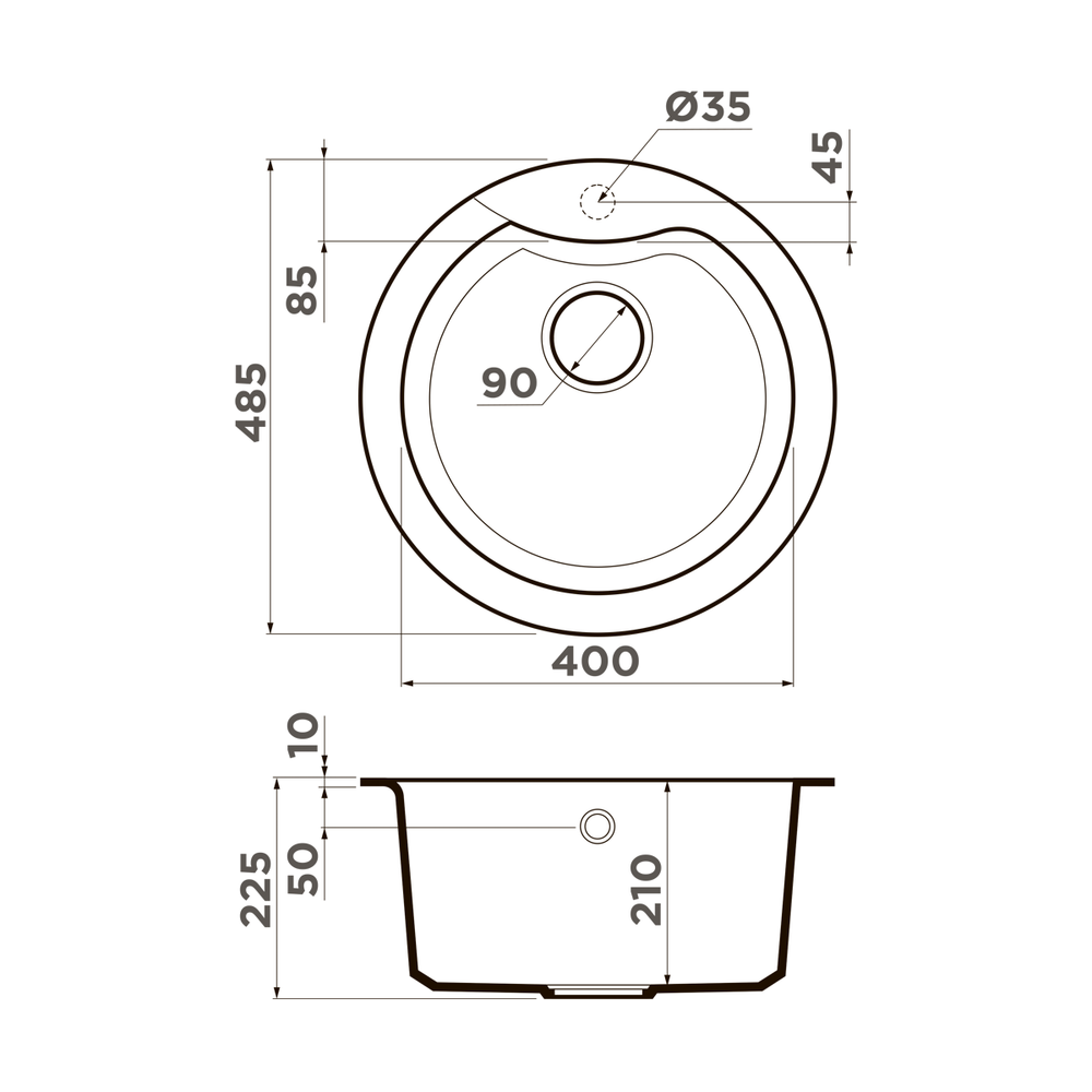 кухонная мойка Omoikiri Yasugata 48R-BL Tetogranit/черный