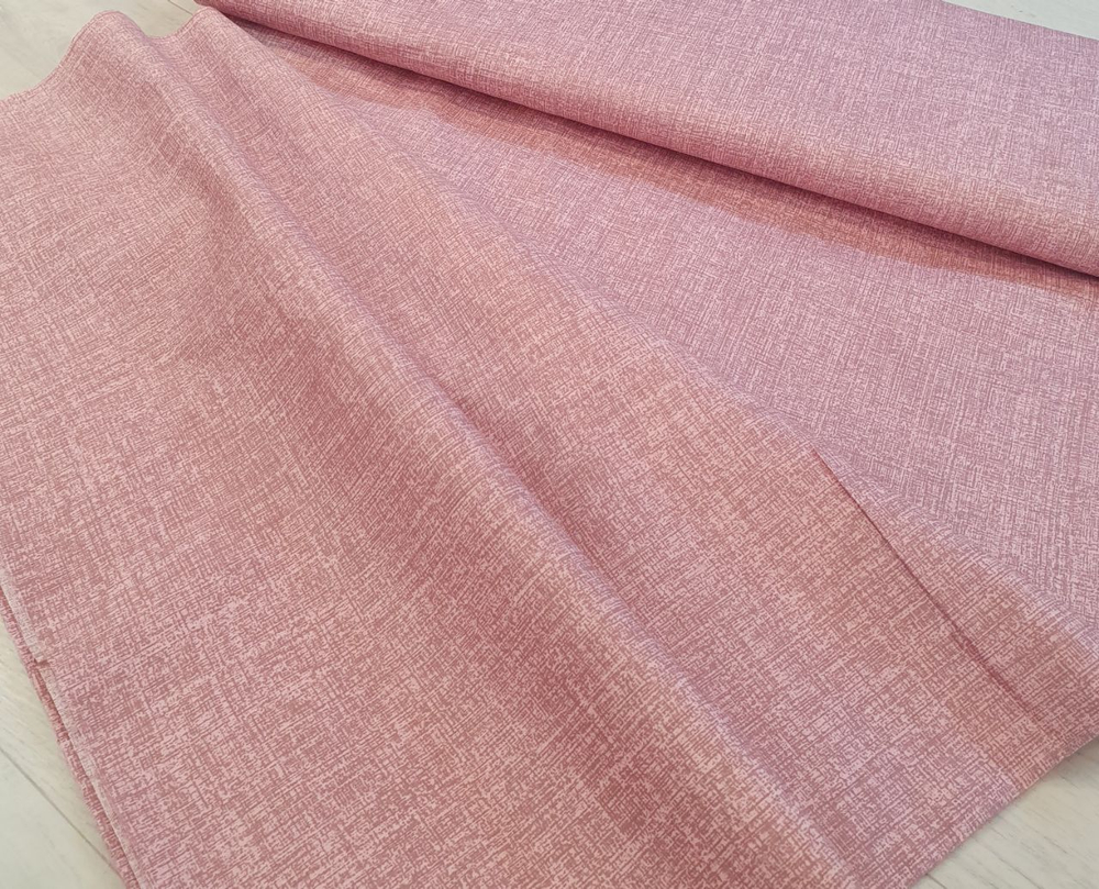 Сатин 220 см набивной арт 273 "Тейково" рис 31117/44 "Рогожка розовая"