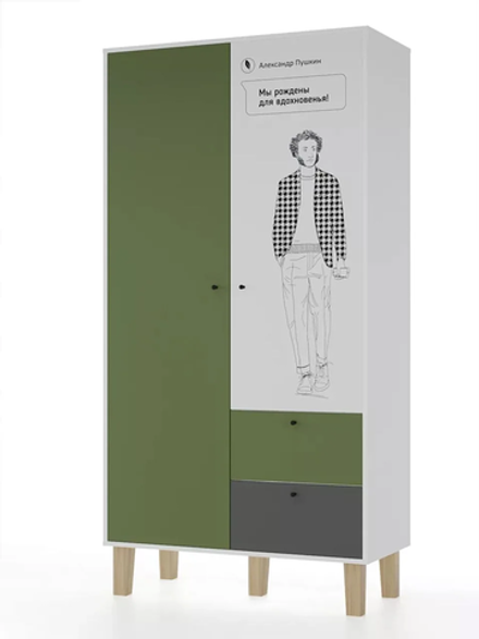 Шкаф МАМА STORY Пушкин 100, белый