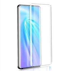 UV Защитное стекло 3D на весь экран 0,33 мм 9H Nano Optics для Samsung Galaxy S21 Ultra (полный клей) (Прозрачное)