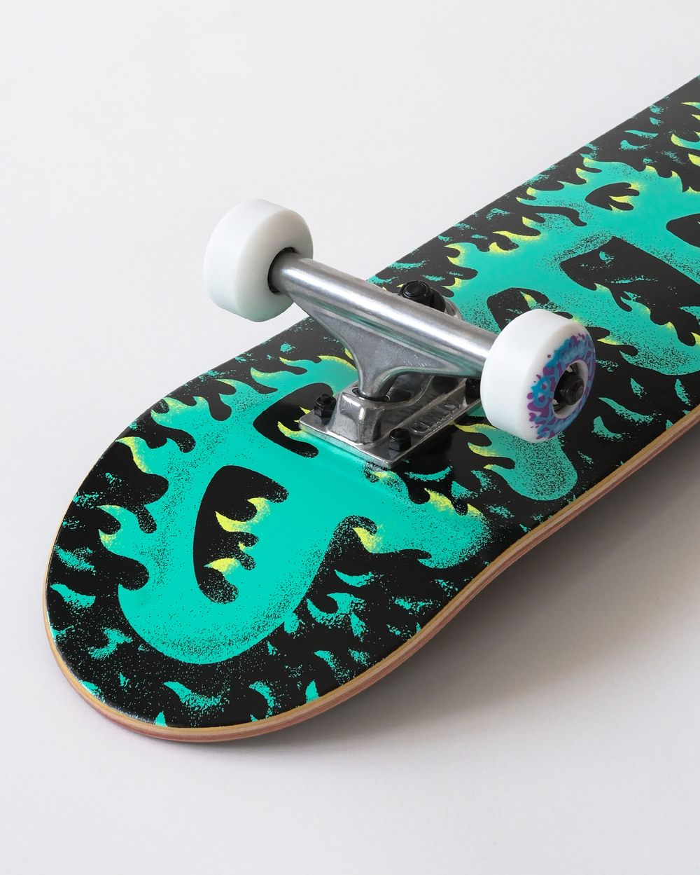 Скейтборд Футворк Пламя Зеленый 7.5”