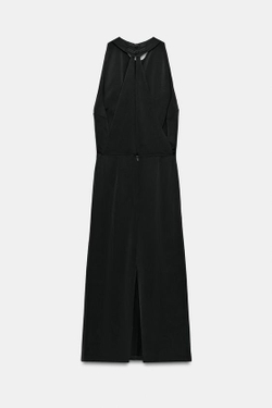 ZARA АТЛАСНОЕ ПЛАТЬЕ — ZW COLLECTION, ЧЕРНЫЙ