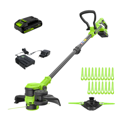Триммер аккумуляторный Greenworks ST3002, 24V, 30 см, c 1хАКБ 2Ач и ЗУ (ST3002UA)