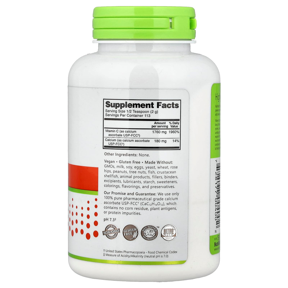 NutriBiotic, Immunity, аскорбат кальция, 227 г (8 унций)