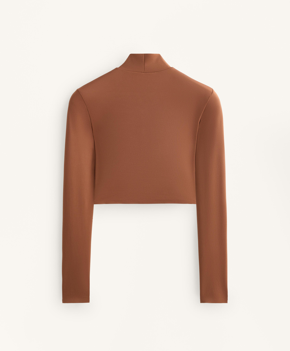 Oysho Футболка с длинным рукавом, коричневый