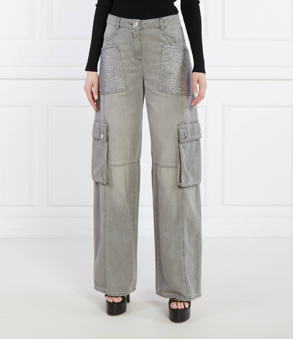 Джинсы cargo Elisabetta Franchi - серый(PJ40I41E2)