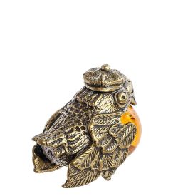 Народные промыслы AM- 241 Фигурка «Воробей» (латунь, янтарь)