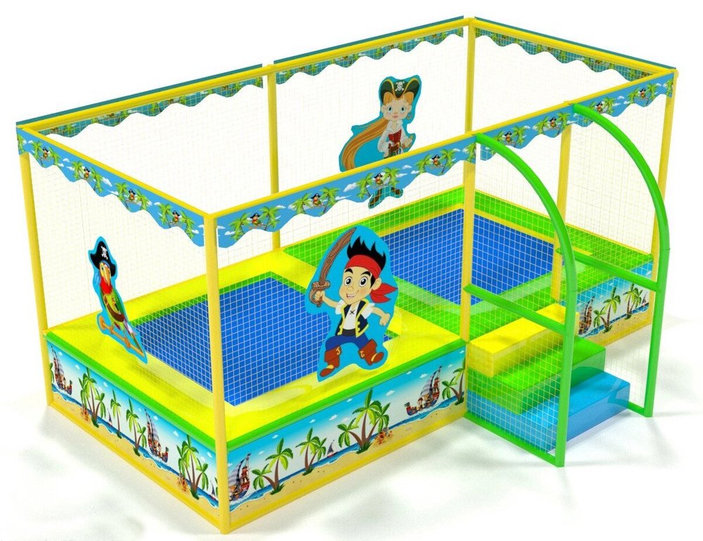 "Мадагаскар" батут 2-х секционный  (5*2.5*2.5м)