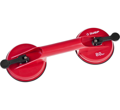 ЗУБР 80 кг, на присоске, двойной пластмассовый подъемник (33724-2)