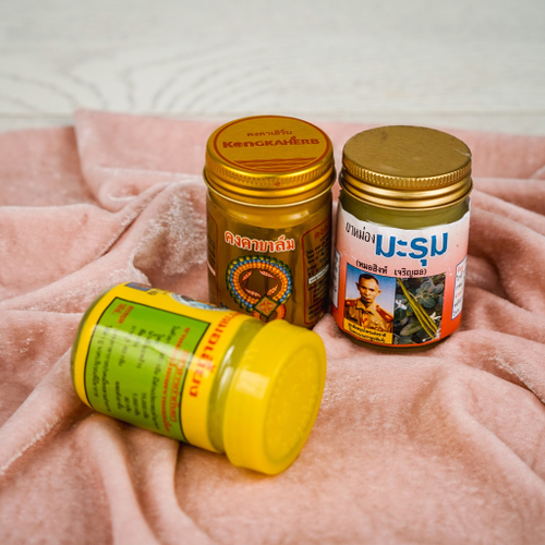 Тайский желто-зеленый бальзам Марум от доктора Мо Синк с морингой масличной Marum Mo Sink Balm Green Balm