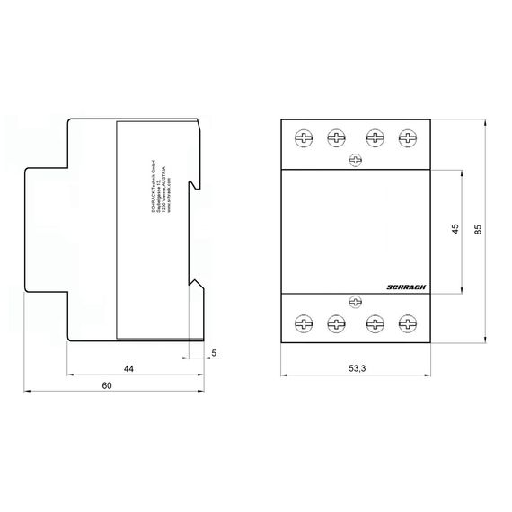 Контактор модульный 40A 4NO 230VAC Schrack Technik BZ326442ME