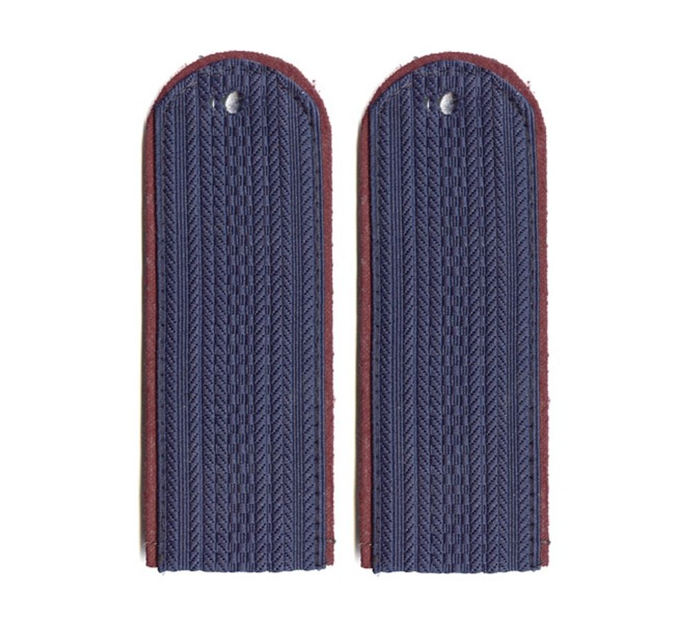 Погоны ФСИН серо-синие с краповым кантом чистые на пластике