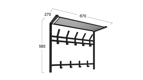 Вешалка с полкой 2-х ярусная Торонто 22