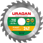 URAGAN Fast 210х32/30мм 24Т, диск пильный по дереву