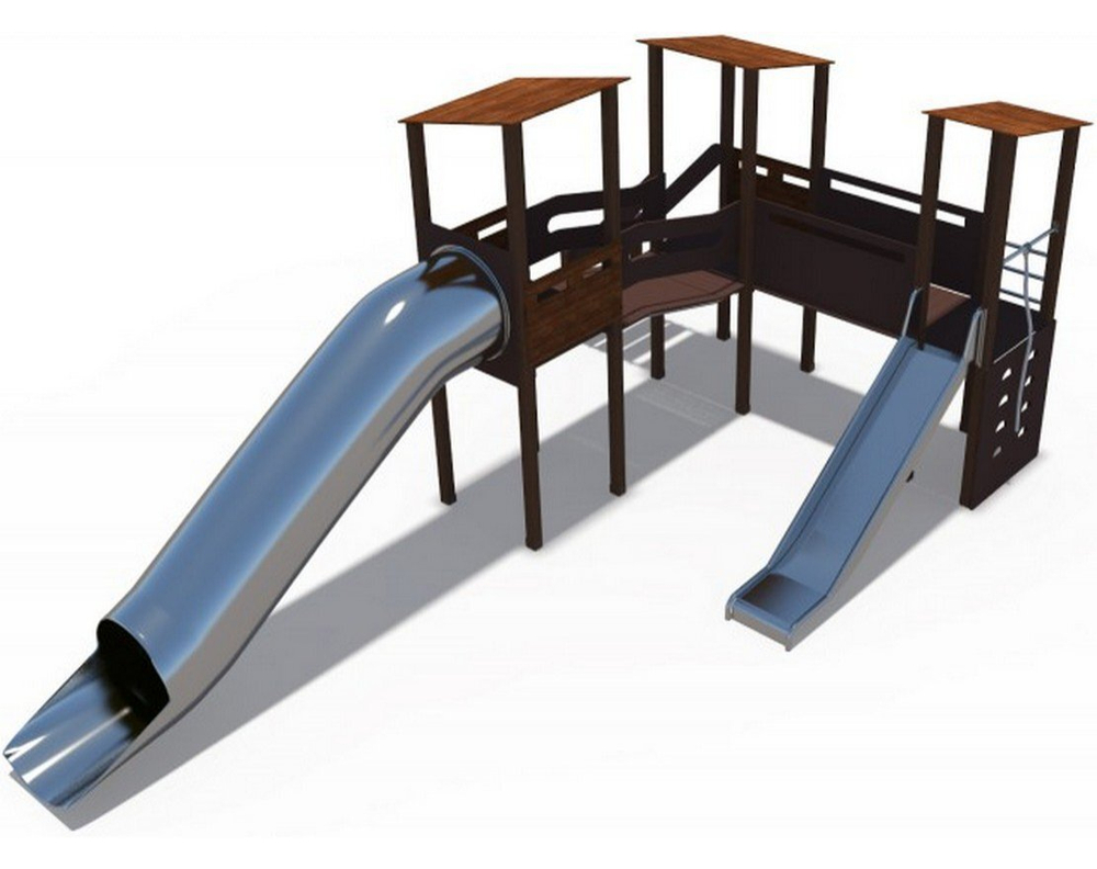 Игровой комплекс Миндаль горка Н-1500 и 1200 ДИО 10014