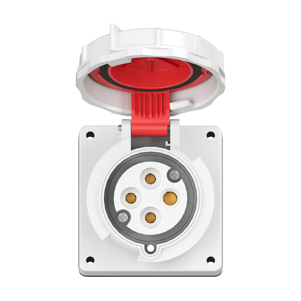 Розетка панельная с наклоном PAS IP67 32A 3P+E 400В 3h