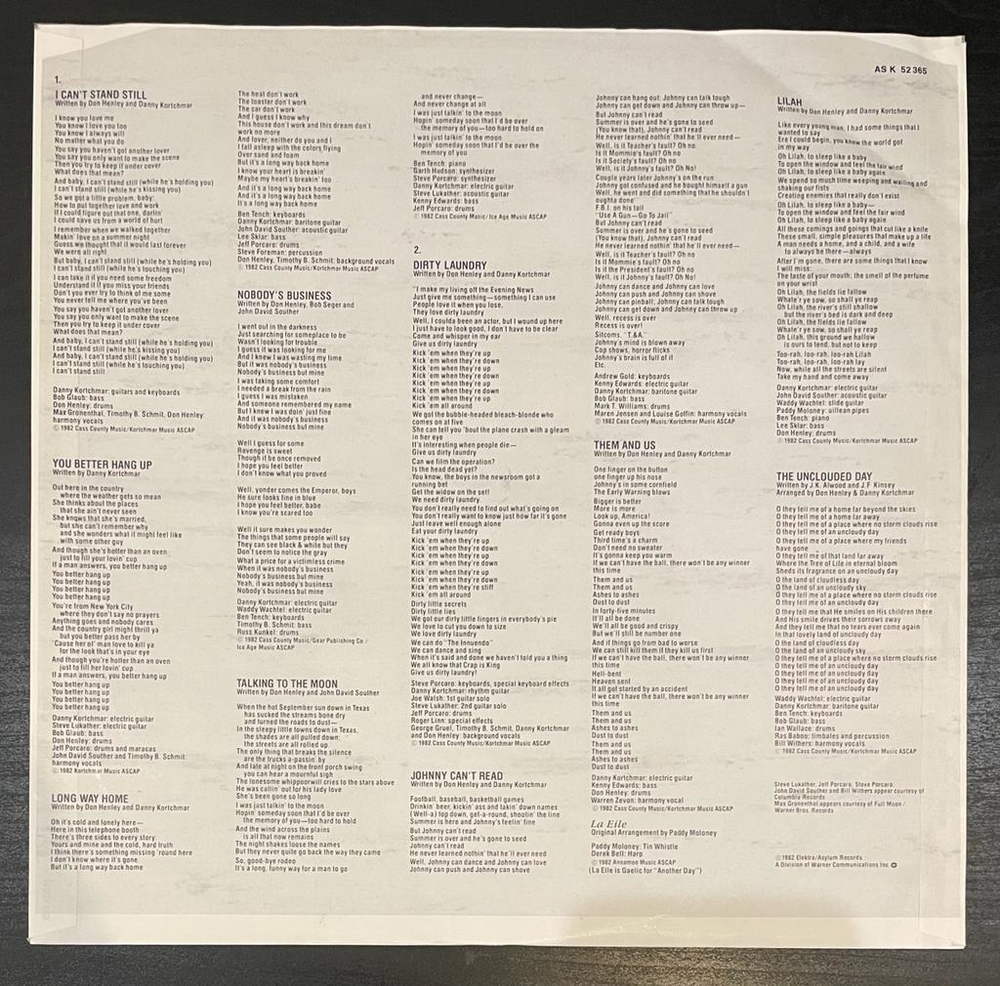 Don Henley- I Can't Stand Still (Германия 1982г.)