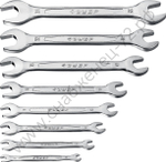 ЗУБР 8 шт, 6 - 24 мм, набор рожковых гаечных ключей, Профессионал (27011-H8)