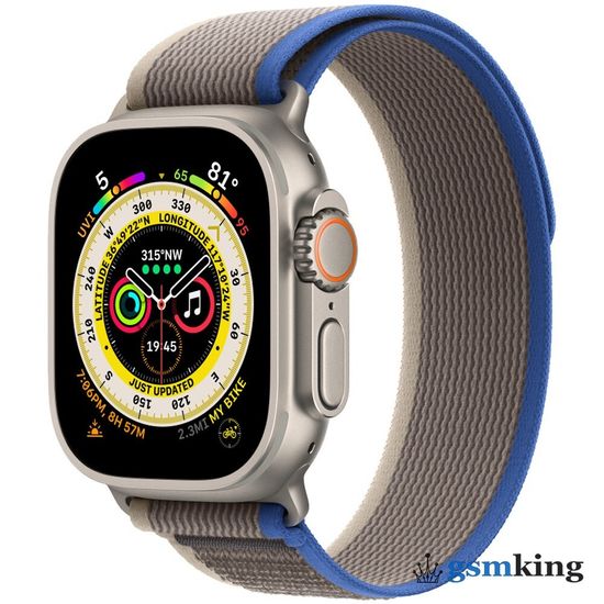 Apple Watch Trail Loop 49mm Blue/Gray - (S/M 130–180mm)
