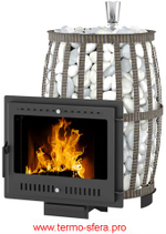 Печь ВЕЗУВИЙ Легенда Русский пар Ковка 18 Панорама "М"