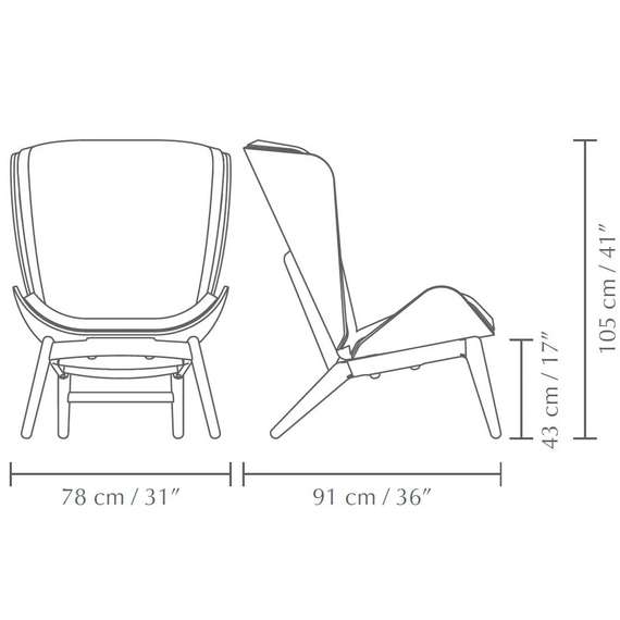 Кресло Umage The Reader, темный дуб с розовой обивкой