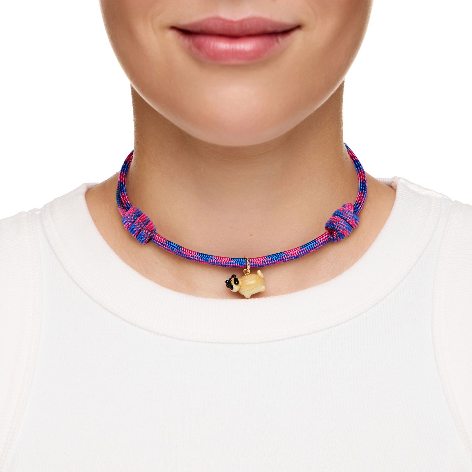 Колье Knitted Cutie Necklace - Pug