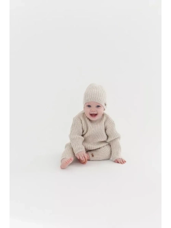 вязаный костюм для новорожденных