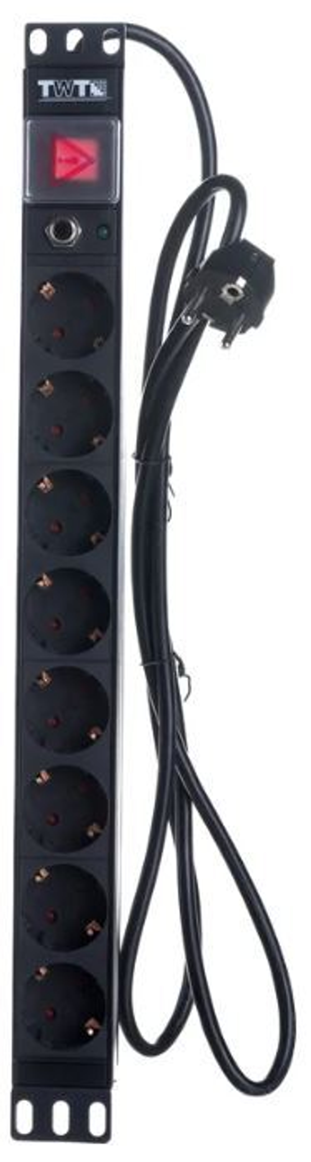Блок розеток 19", 8 розеток TWT TWT-PDU19-16A8P-1.8