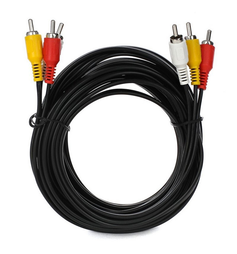 Кабель соединительный 3xRCA  (M) - 3xRCA (M) Q-406A 5.0м