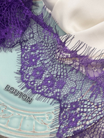 Кружево фиолетовое 10-13 см  купон ~ 3 м