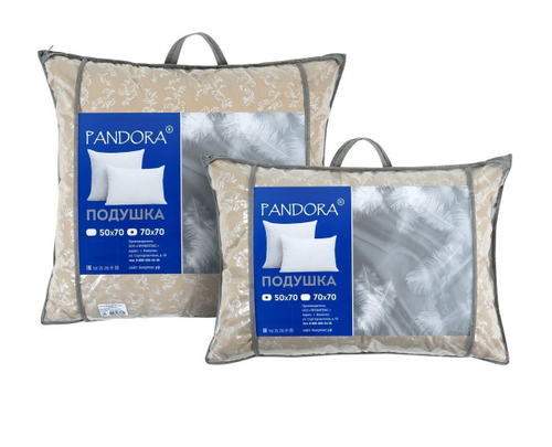 Подушка 50% пух,50% перо (чехол тик ПЭ) сумка (50х70) Бояртекс