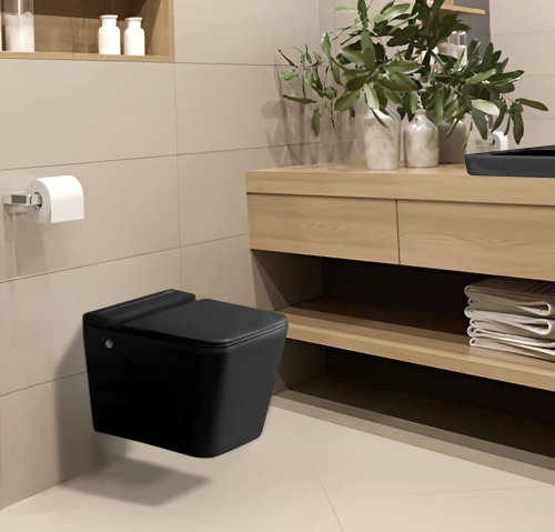 Унитаз MAIELLA Aria Pulse MB подвесной с функцией импульсного смыва, безободковый Ceruttispa CT10192 (590х360х385)