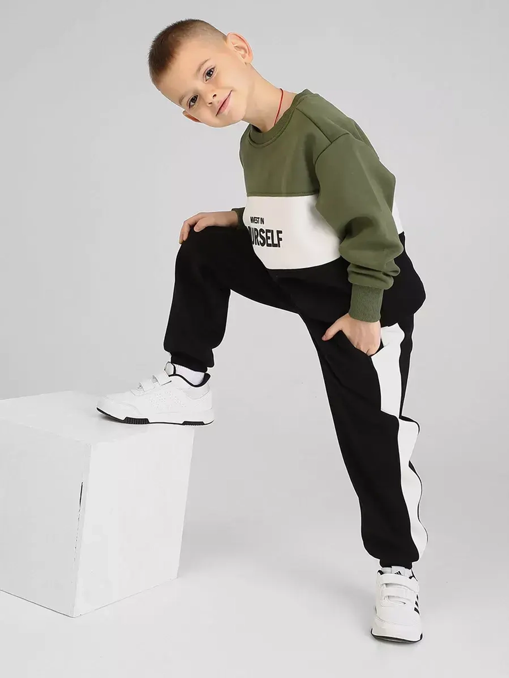 Спортивный костюм детский теплый, оверсайз