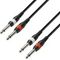 Adam Hall K3TPP0100 - аудиокабель 2 x TRS (jack) 6,3 mm mono – 2 х TRS (jack) 6,3 mm mono, 0.22 мм2,