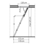 Лестница чердачная Fakro LWK Komfort 700х1400х3050 мм