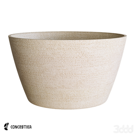 Кашпо BOWL EROSIA YELLOW D80 H45