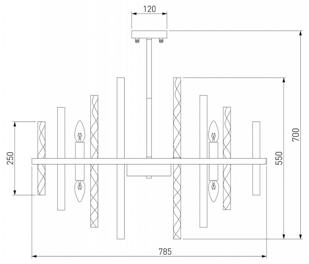 Люстра на штанге Bogate's Hollis 367/12 Smart
