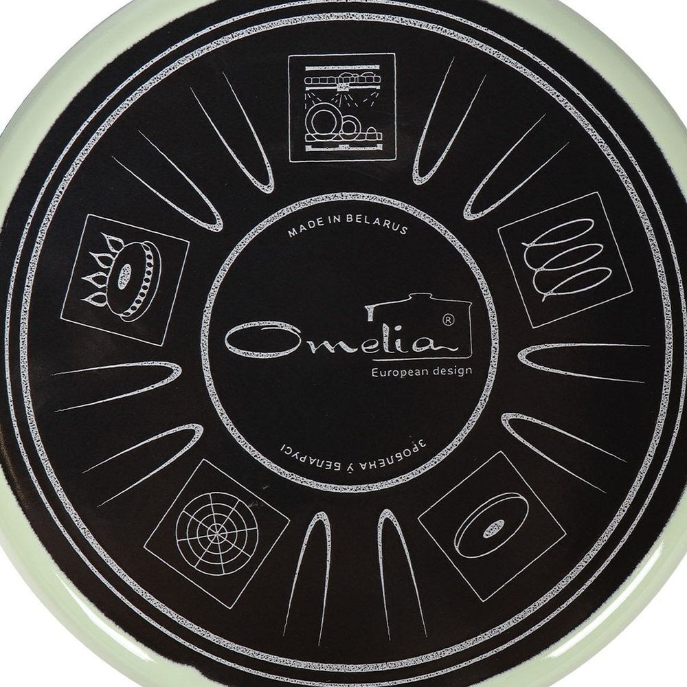 Кастрюля сталь, эмал, 4 л, с крыш, мет ручки, Сантэкс, 1-2440211, салатовый ментол, индукц